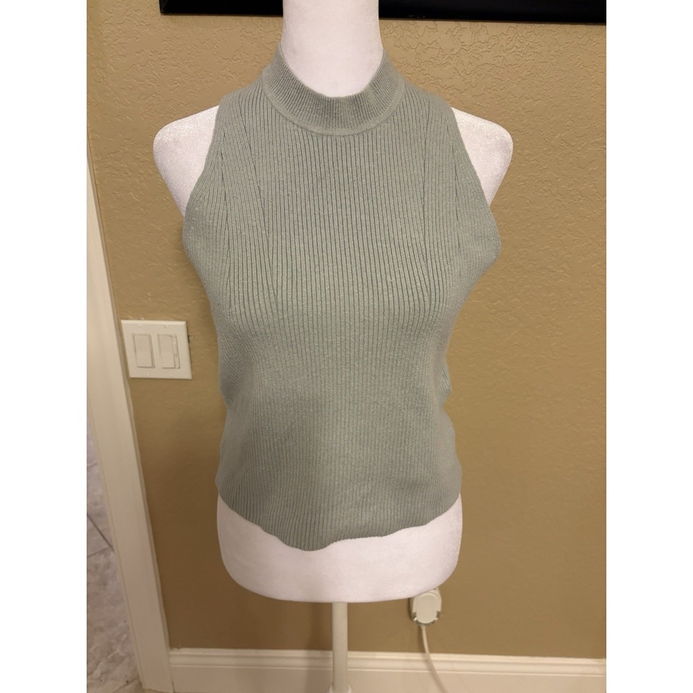 Abercrombie And‎ Fitch Light Blue Sleeveless Cropped Sweater, XL